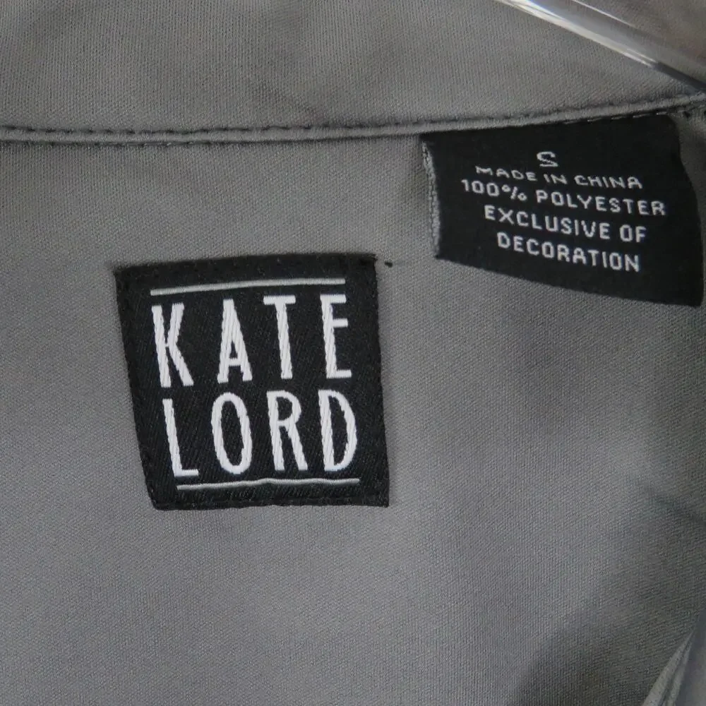 1990s Vintage Kate Lord Purple & Gray Windbreaker Golf Jacket Small Retro